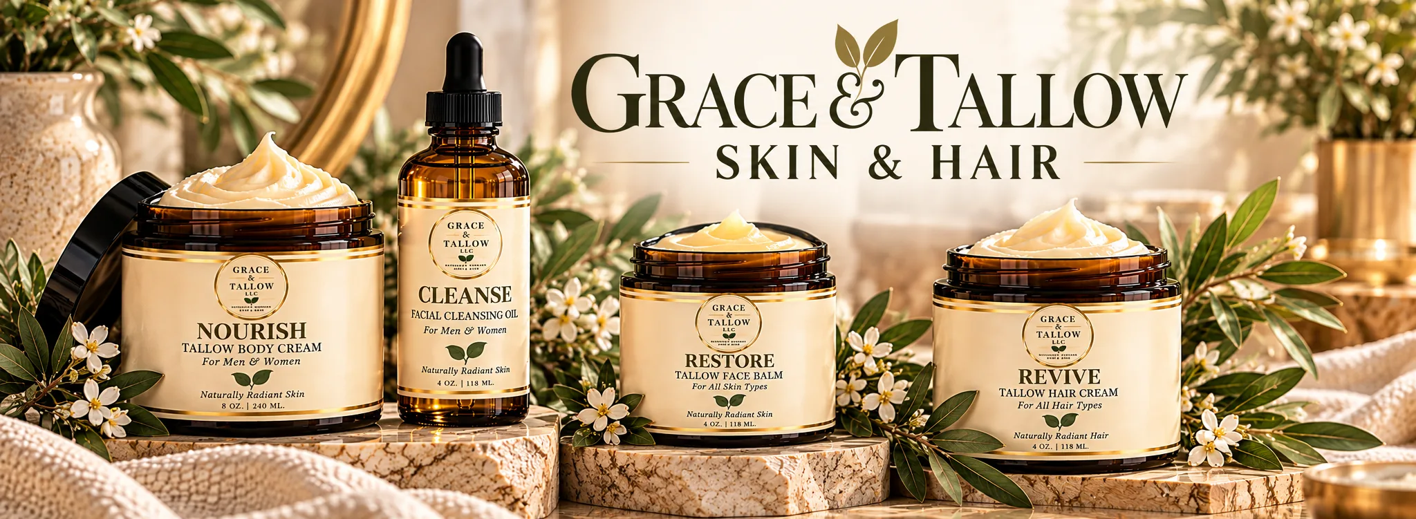 Grace and Tallow full skin and hair collection